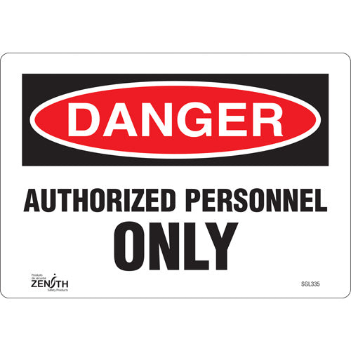 “Authorized Personnel Only” sign — Safety sign for authorized personnel