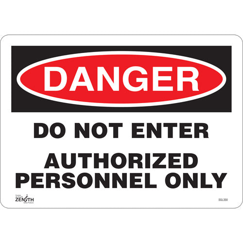 Enseigne «Authorized Personnel Only» - Panneau de sécurité en différentes matières