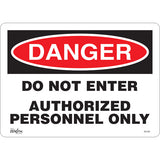 Enseigne «Authorized Personnel Only» - Panneau de sécurité en différentes matières