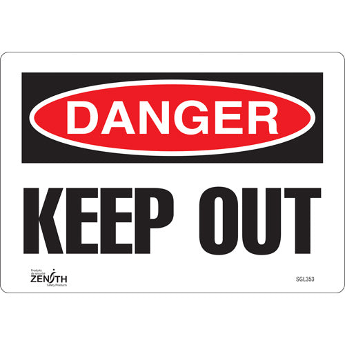 Enseigne «Keep Out» en anglais — Panneau de sécurité pour zones privées et chantiers
