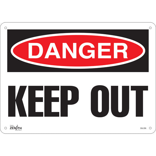 Enseigne «Keep Out» en anglais — Panneau de sécurité pour zones privées et chantiers