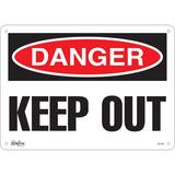 Enseigne «Keep Out» en anglais — Panneau de sécurité pour zones privées et chantiers
