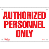 Enseigne «Authorized Personnel Only» - panneau de sécurité en anglais pour accès restreint