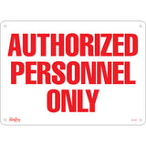 Enseigne «Authorized Personnel Only» - panneau de sécurité en anglais pour accès restreint