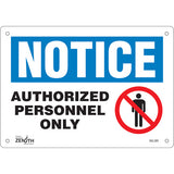 Sign "Authorized Personnel Only", English with pictogram, safety sign