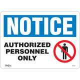 Sign "Authorized Personnel Only", English with pictogram, safety sign