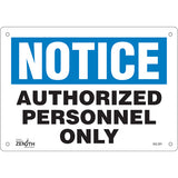 "Authorized Personnel Only" sign, English, restricted access security sign