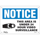 "24 Hour Surveillance" sign, in English with pictogram, safety signage