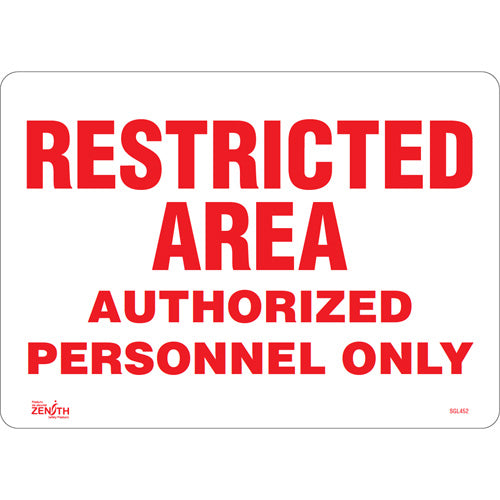 Enseigne «Authorized Personnel Only», Anglais, panneau d'accès restreint