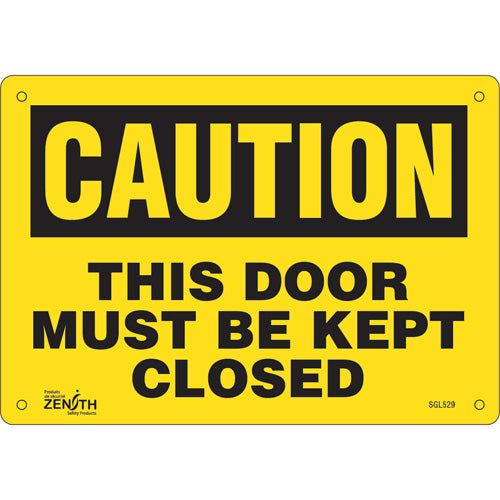 Enseigne «This Door Must Be Kept Closed», Anglais, signalisation de porte