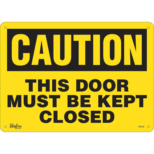 Enseigne «This Door Must Be Kept Closed», Anglais, signalisation de porte