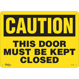 Enseigne «This Door Must Be Kept Closed», Anglais, signalisation de porte