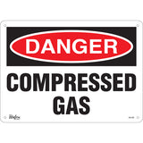 Enseigne «Compressed Gas», Anglais, Panneau de sécurité pour sites industriels et entrepôts