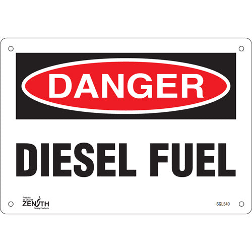 Enseigne «Diesel Fuel» - panneau signalétique décoratif pour usage intérieur/extérieur