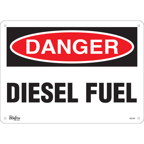 Enseigne «Diesel Fuel» - panneau signalétique décoratif pour usage intérieur/extérieur
