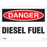 Enseigne «Diesel Fuel» - panneau signalétique décoratif pour usage intérieur/extérieur