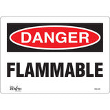 Enseigne «Flammable» — panneau de sécurité en anglais pour zones inflammables