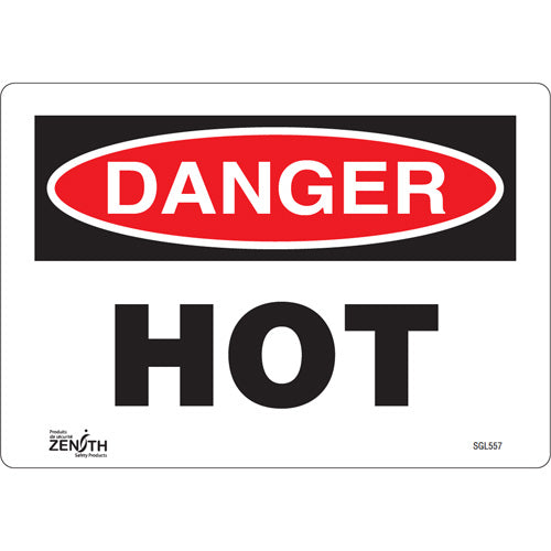 Enseigne «Danger Hot» — Panneau de sécurité en anglais pour zones à risque