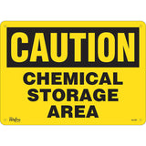 Enseigne «Chemical Storage Area» — panneau de signalisation de sécurité de stockage, Anglais