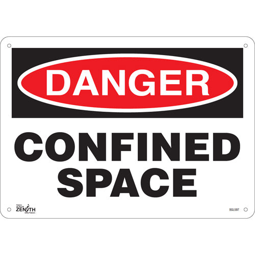 Confined Space sign, English, confined space safety sign