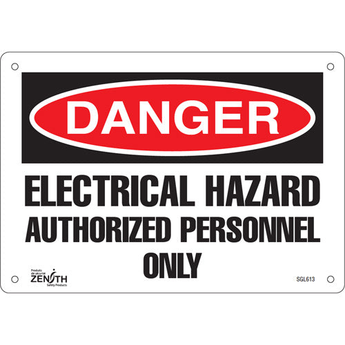 "Authorized Personnel Only" safety sign — warning sign