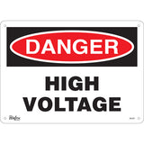 Enseigne «High Voltage» — Panneau de sécurité et signalisation, divers matériaux