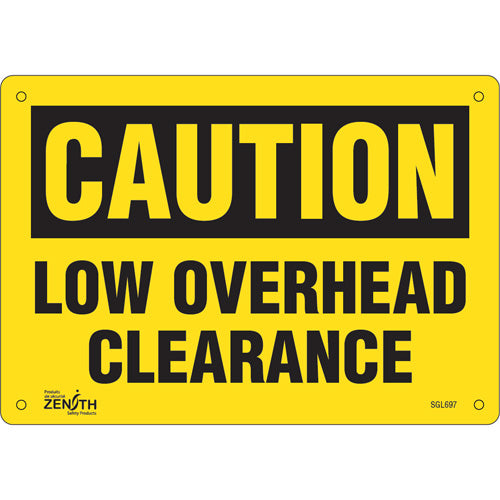 Enseigne «Low Overhead Clearance» — Panneau de signalisation de dégagement bas