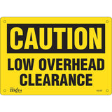 Enseigne «Low Overhead Clearance» — Panneau de signalisation de dégagement bas