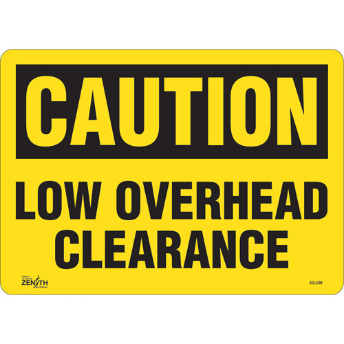 Enseigne «Low Overhead Clearance» — Panneau de signalisation de dégagement bas