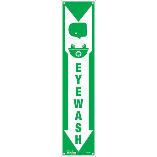 Enseigne «Eye Wash» Anglais avec pictogramme pour station de rinçage oculaire