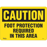 Enseigne «Foot Protection Required» de sécurité pour chantiers et zones industrielles