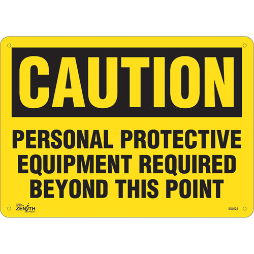 Enseigne «Personal Protective Equipment Required», Anglais panneau de sécurité obligatoire