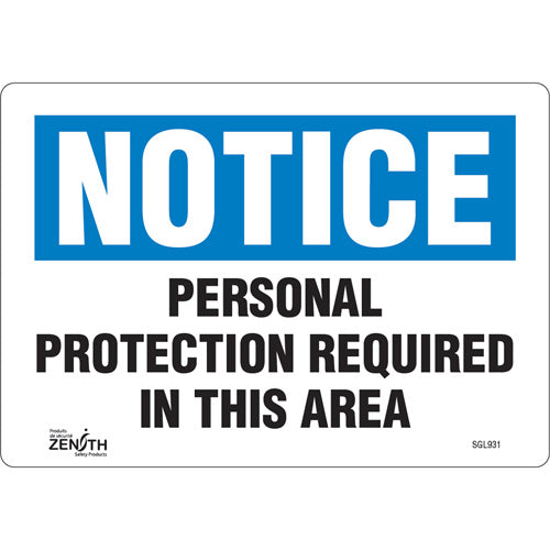 Enseigne «Personal Protection Required» – Panneau de sécurité en Anglais