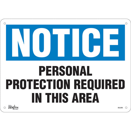 Enseigne «Personal Protection Required» – Panneau de sécurité en Anglais