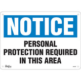 Enseigne «Personal Protection Required» – Panneau de sécurité en Anglais
