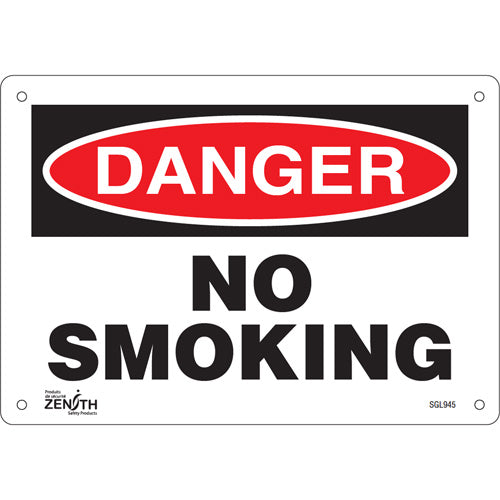 Enseigne «No Smoking», Anglais — Panneau de sécurité d'interdiction de fumer