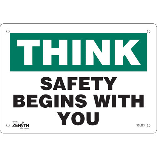 Safety Begins With You Sign - Wall Mounted Safety Sign