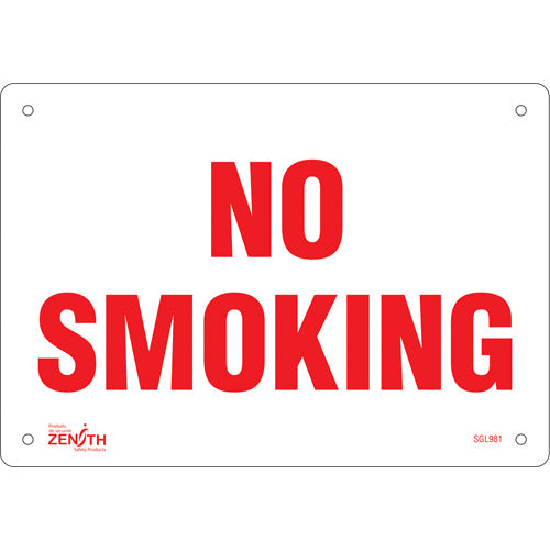 No Smoking sign in English — traffic sign for public places