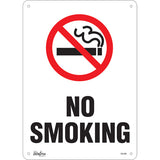 "No Smoking" sign, English with pictogram, safety signage