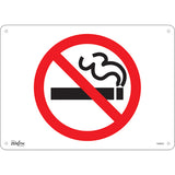 Enseigne «No Smoking» avec pictogramme - Panneau de sécurité anti-fumeur