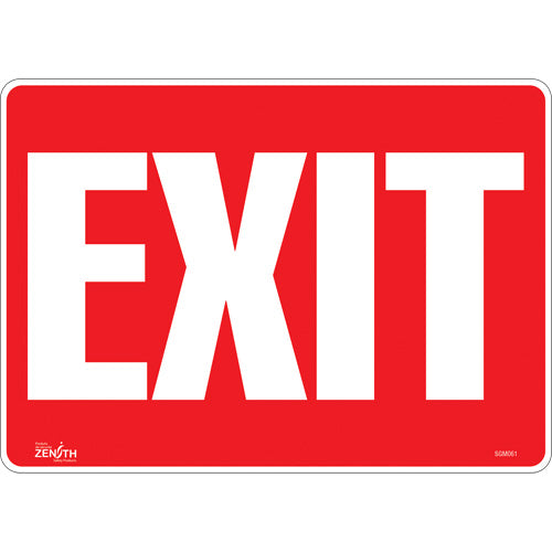 Enseigne «Exit», panneau de signalisation en Anglais pour sortie et urgence