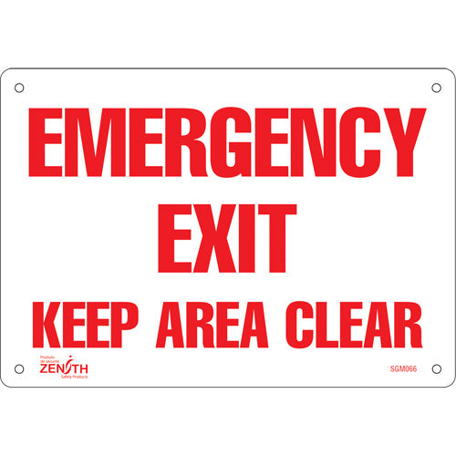 Enseigne «Emergency Exit», Anglais — Signalisation de sécurité pour sorties
