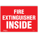 Enseigne «Fire Extinguisher Inside» Anglais, panneau de sécurité pour extincteur