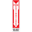 Affiche verticale étroite Fire Extinguisher avec flèche, ne pas bloquer, Zenith SGM124