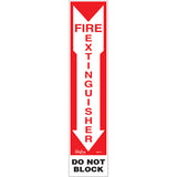 "Fire Extinguisher - Do Not Block" sign for signaling and fire safety