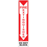 "Fire Extinguisher - Do Not Block" sign for signaling and fire safety