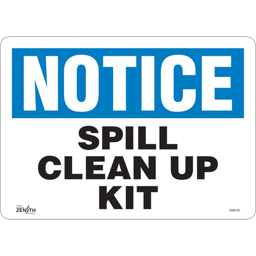 Spill Clean Up Kit Sign - Safety Sign for Clean Ups