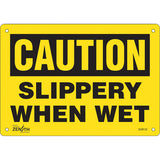 Enseigne «Slippery When Wet» - panneau de signalisation de sécurité en anglais