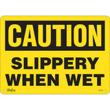 Enseigne «Slippery When Wet» - panneau de signalisation de sécurité en anglais