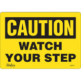 "Watch Your Step" Sign — Floor Safety Sign, Walking Warning